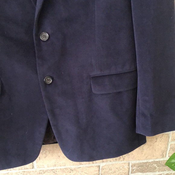 Ralph Ralph Lauren Soft Velvet Velour Jacket Navy Blue Size 40S - Picture 3 of 10